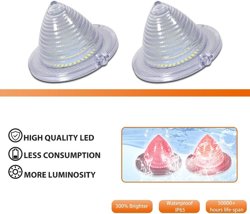 ADIIL 2PCS Clear Lens Red LED Tail Light Lamps For 1960 1961 Chevrolet Bel Air/Biscayne/Nomad/El Camino & Impala - Image 2